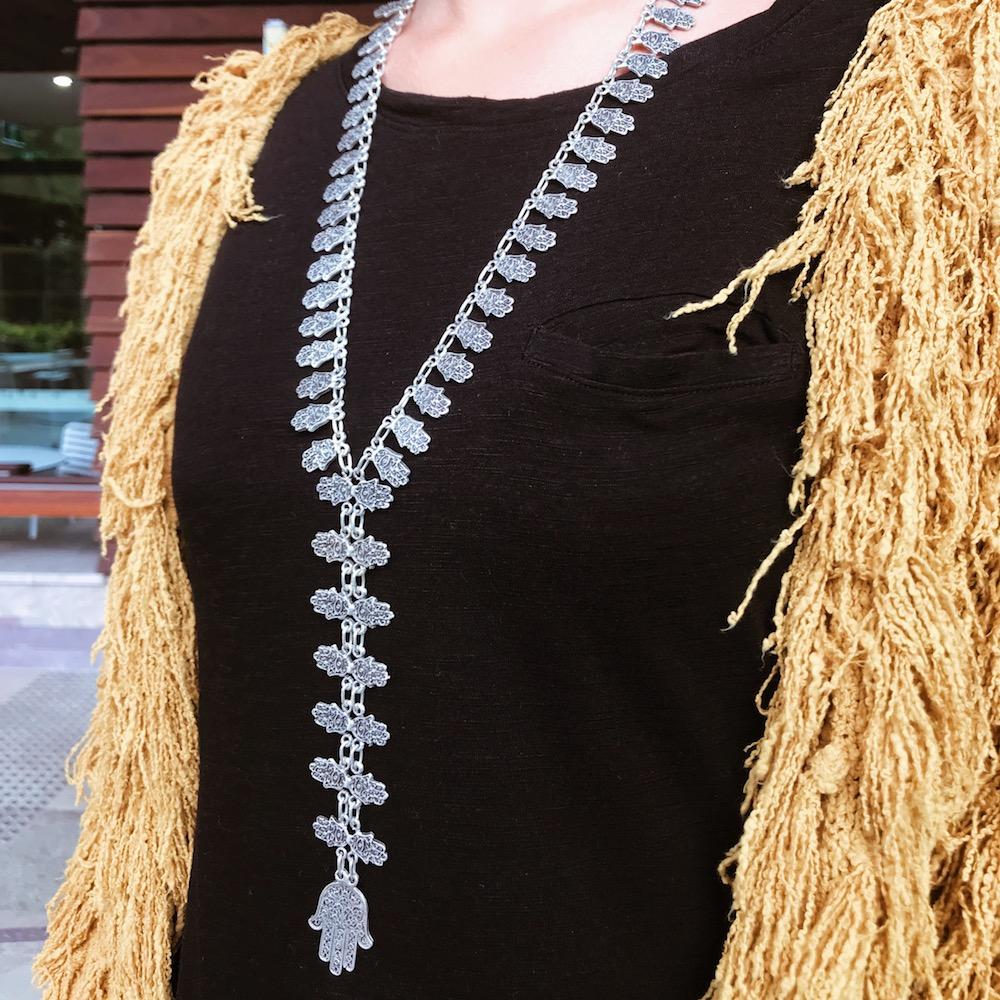 Hamsa Chain Boho Necklace