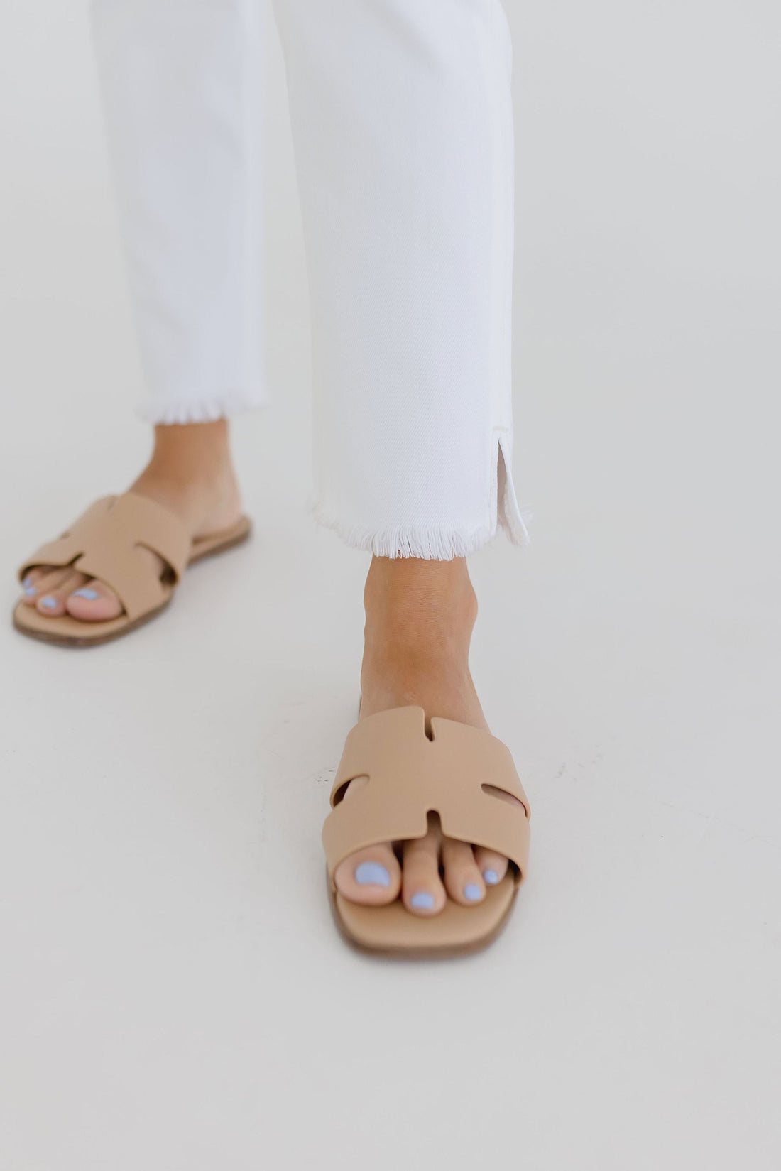 Monique High Rise Straight Leg Jeans White