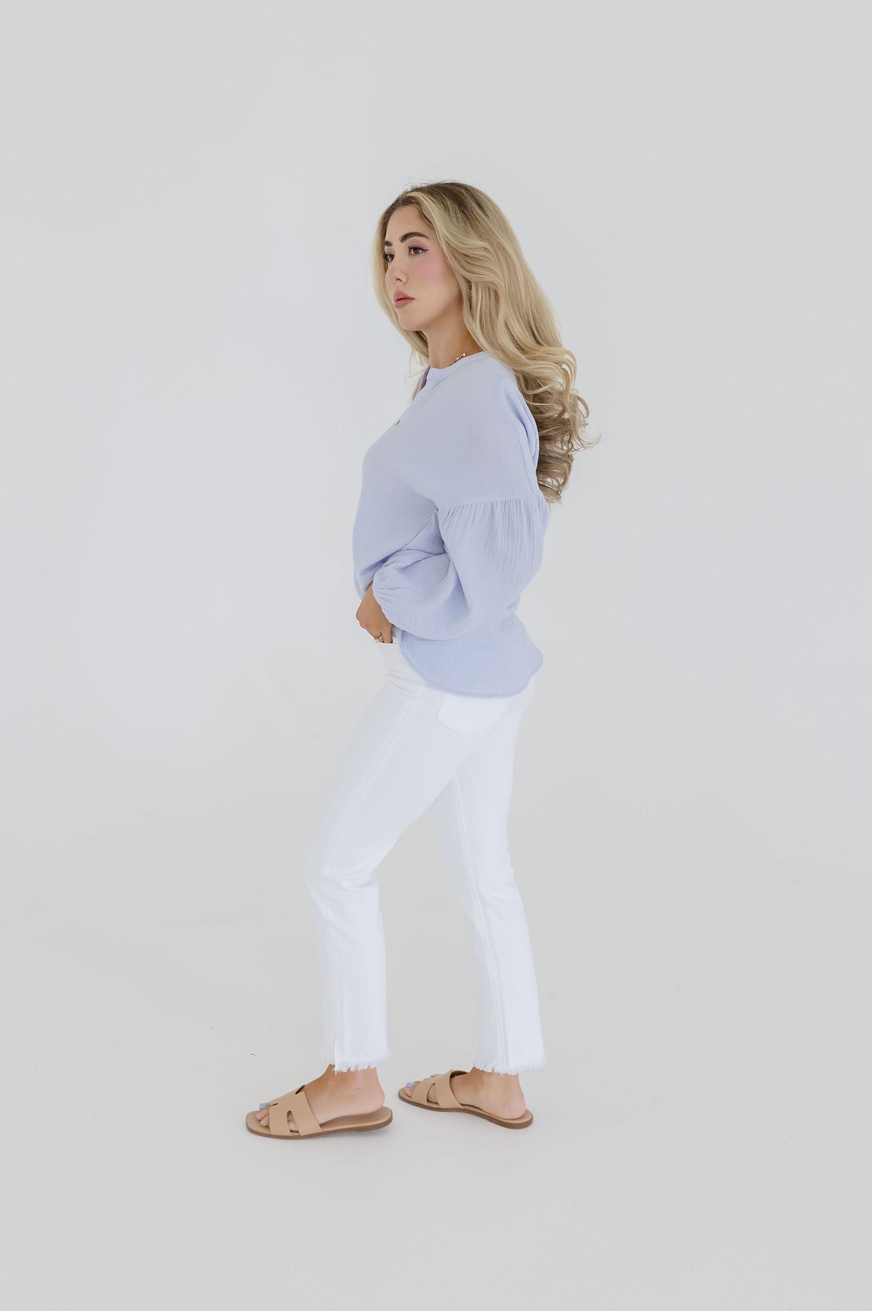 Monique High Rise Straight Leg Jeans White